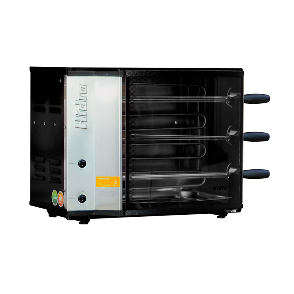 Churrasqueira Elétrica Hidro Nativa com 3 Espetos Giratórios 220V