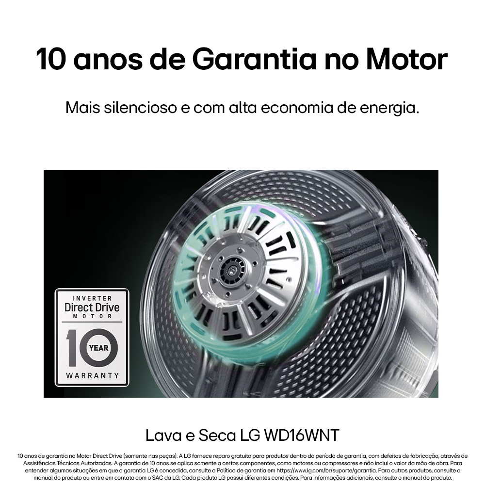Lava e Seca Smart LG 16KG AI DD Branco 220V