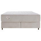Conjunto Cama Box Multi Suportt Queen Ecoflex 158x198x57cm Miracoil Bouclê Bege