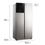 Refrigerador Electrolux 624L Side by Side AutoSense Inverter Bivolt Inox Bivolt