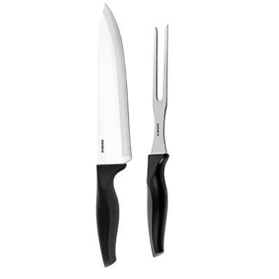 Kit para Churrasco Brinox com Faca e Garfo Trinchante 2 Peças Aço Inox