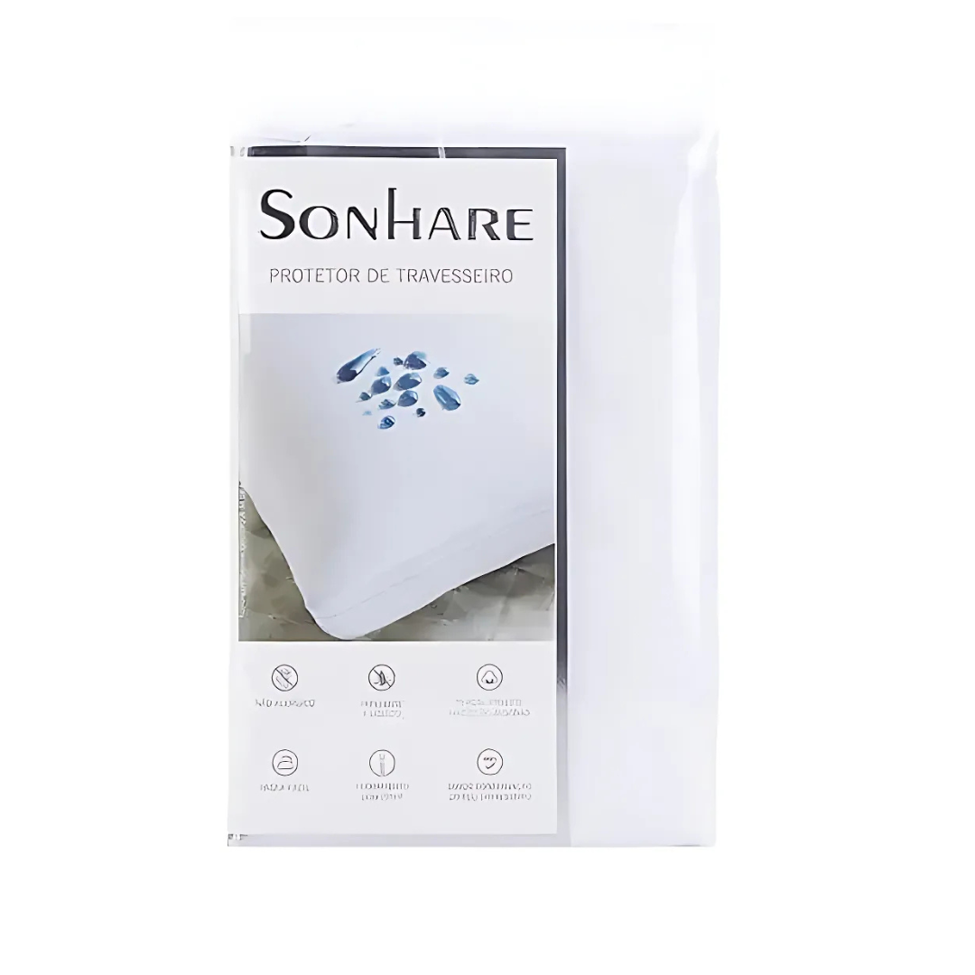 Protetor de Travesseiro Impermeável Naturalle 70x50cm Branco
