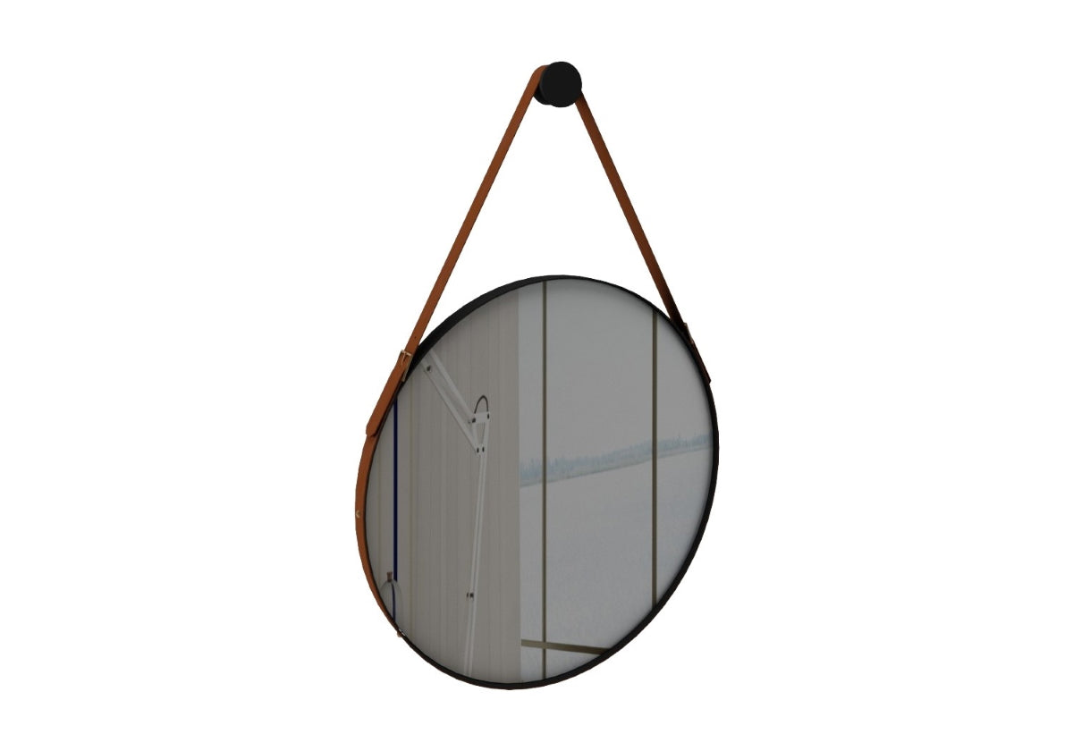 Espelho Redondo Onix Rudnick 70cm com Alça