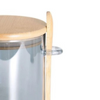 Porta Mantimento Full-Fit com Tampa e Colher em Bambu 700ml Cinza