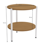 Mesa Apoio Kappesberg 47cm LI017 Canela/Branco