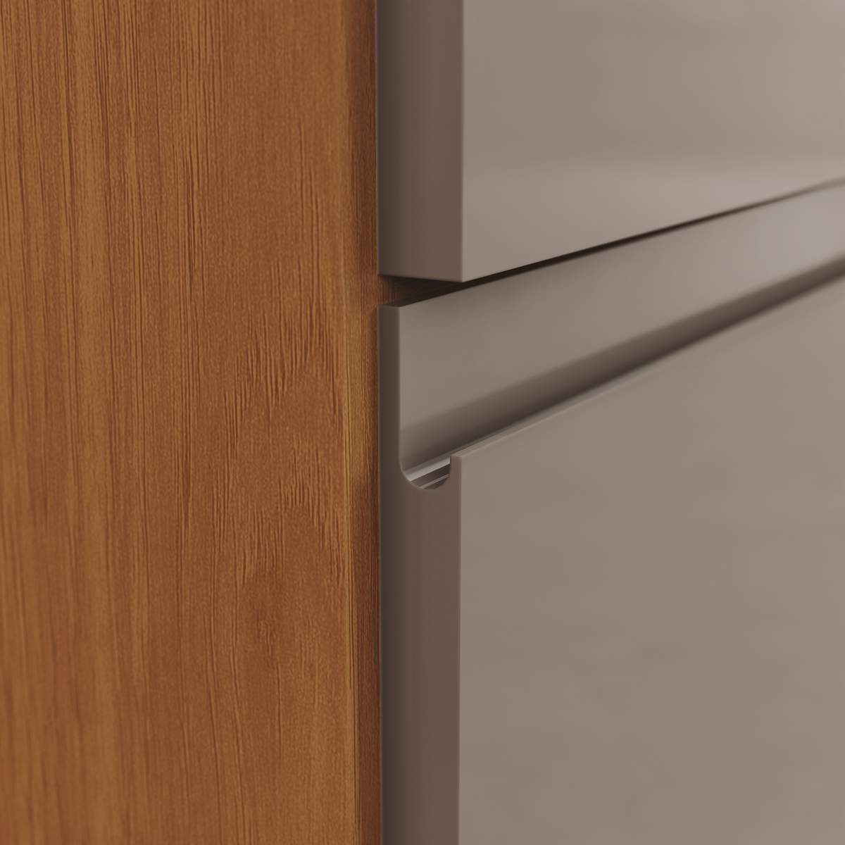 Roupeiro Imperial Henn 100% MDF 260cm 6 Portas 3 Gavetas Cinamomo e Avelã