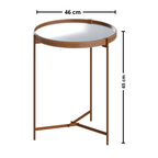 Mesa Lateral Aqua com Espelho Imcal 46x56 Cobre