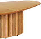 Mesa de Centro Living Orgânica Imcal 90x33 Pé Ripado Nature
