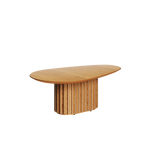 Mesa de Centro Living Orgânica Imcal 90x33 Pé Ripado Nature