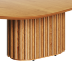 Mesa de Centro Living Orgânica Imcal 90x33 Pé Ripado Nature