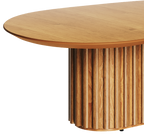 Mesa de Centro Living Orgânica Imcal 90x33 Pé Ripado Nature