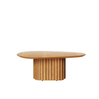 Mesa de Centro Living Orgânica Imcal 90x33 Pé Ripado Nature