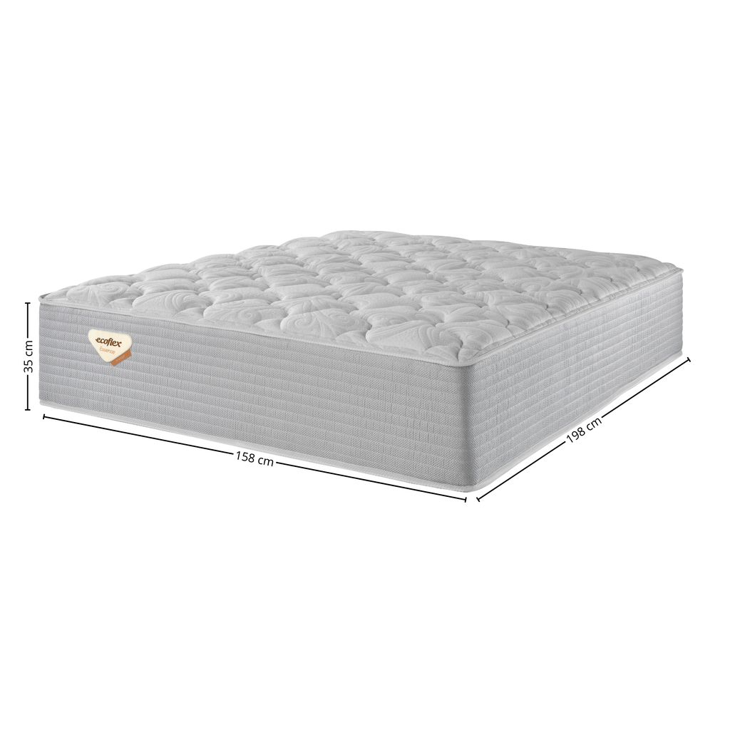 Colchão Privilege Queen Ecoflex Molas Ensacadas Wide 158x198x35cm Prata