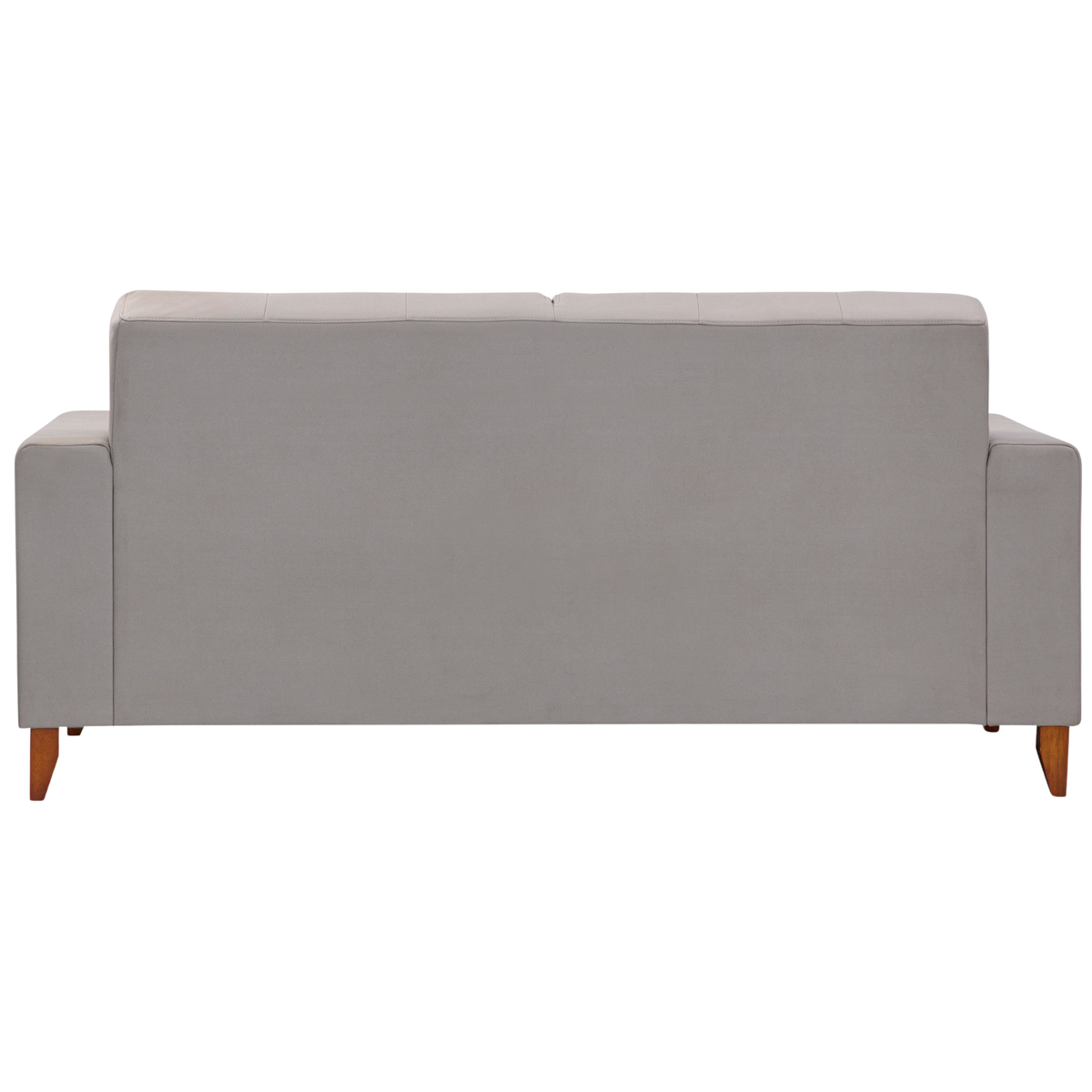 Sofá Living MH4219 210cm Herval 2 Assentos Base Madeira Cinza Claro