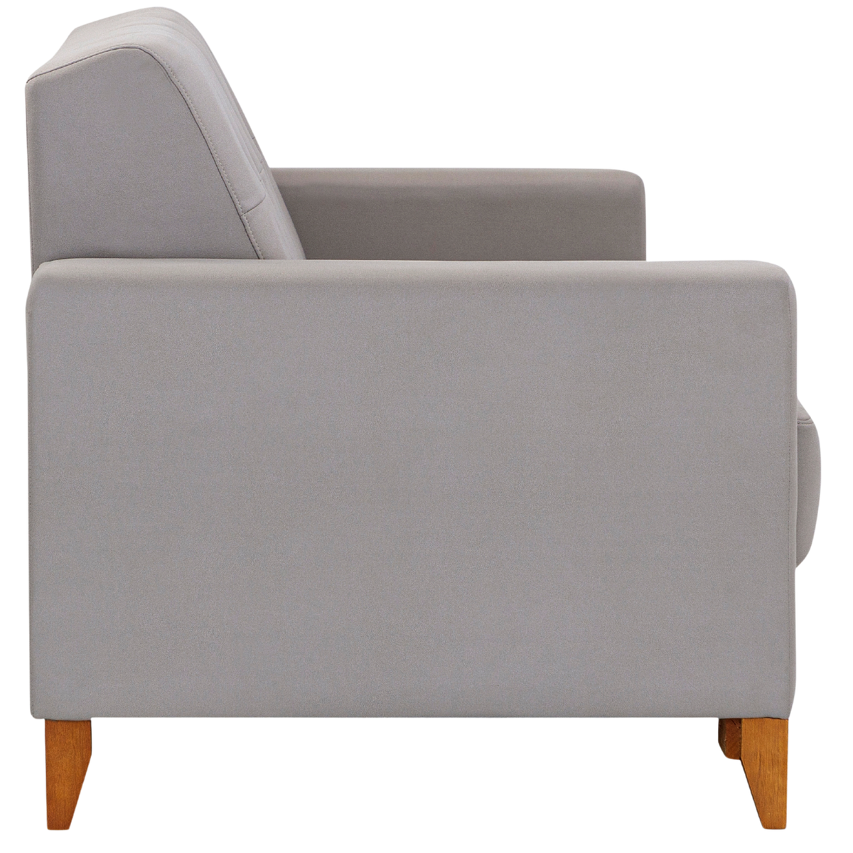 Sofá Living MH4219 210cm Herval 2 Assentos Base Madeira Cinza Claro