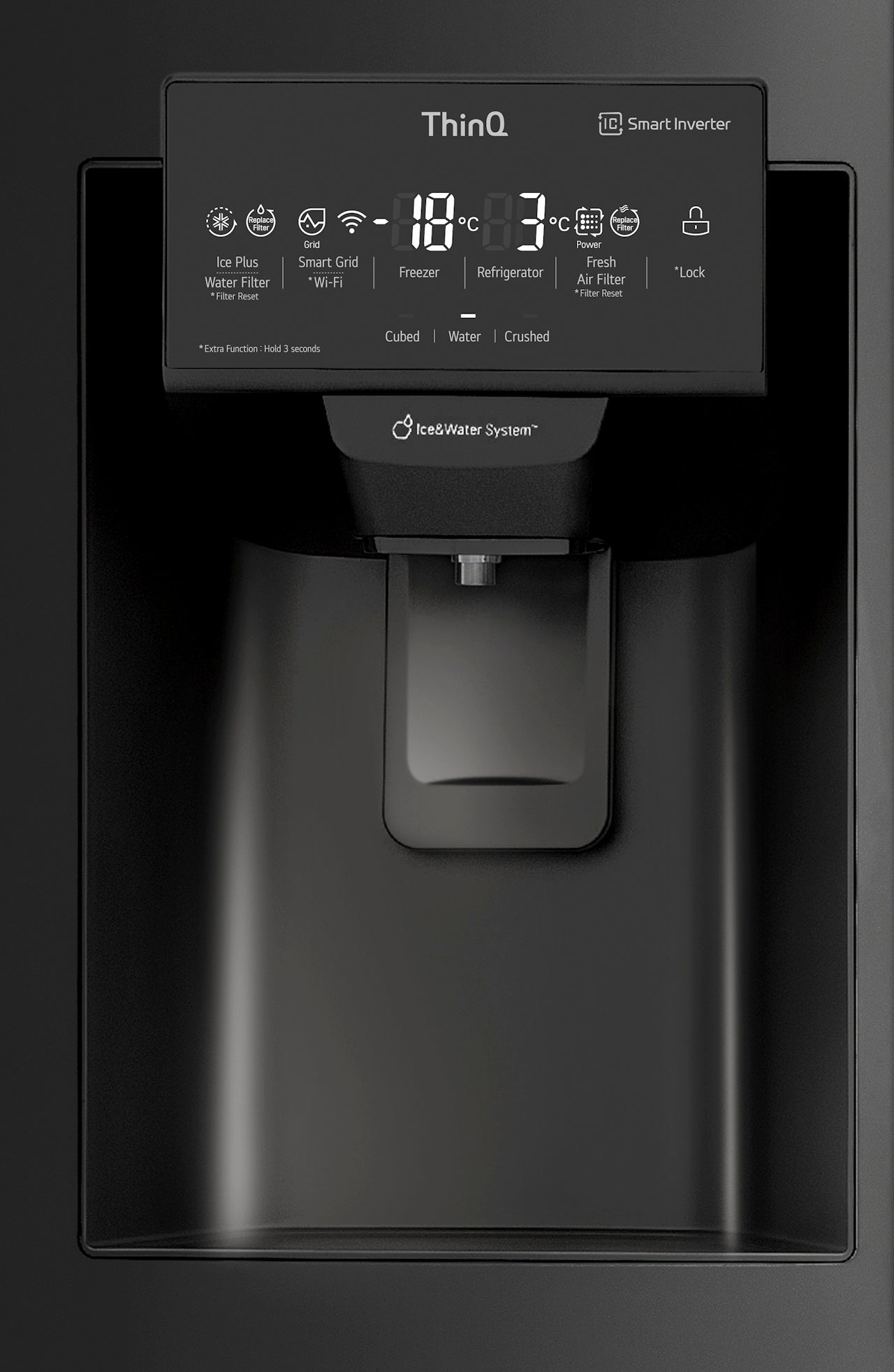 Refrigerador LG 660L 3 Portas French Door Inverse InstaView Inverter Água e Gelo na Porta Inox Black 220V