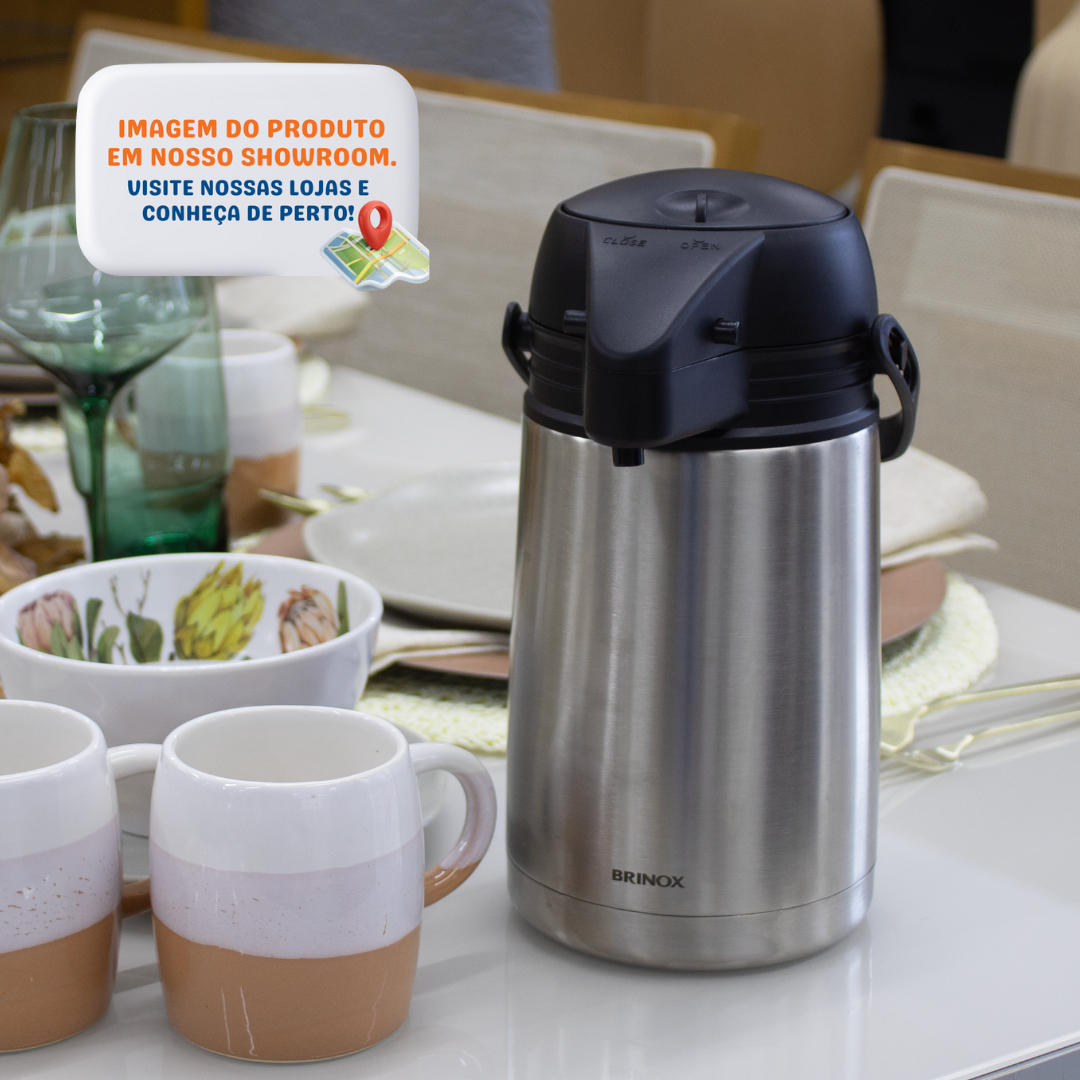 Garrafa Térmica Brinox 1,3L Inox