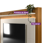 Home Guararapes Linea para TV 75'' com Led Nature e Off White