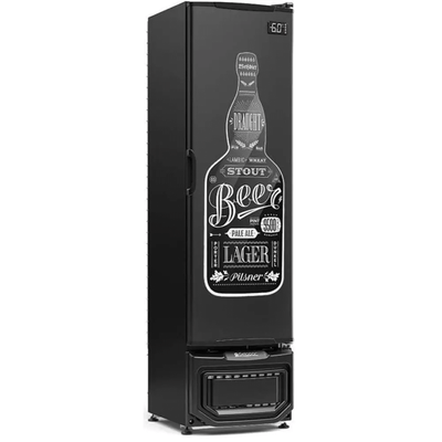 Cervejeira Gelopar 228L GCB-23E Porta Adesivada Beer Preto 220V