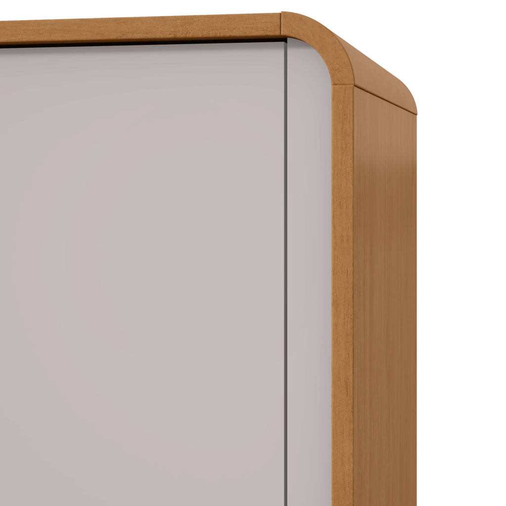 Roupeiro Loop Lopas 270cm 100% MDF 6 Portas Amêndoa e Off White