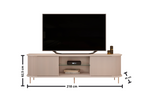 Rack Atlas 100% MDF DJ Móveis 218cm 2 Portas Off White