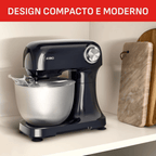 Batedeira Planetária Arno Bake Easy KM10 12 Velocidades 500W Preto 220V