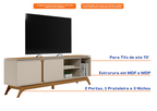 Rack Istambul Linea 200cm Nature e Off White