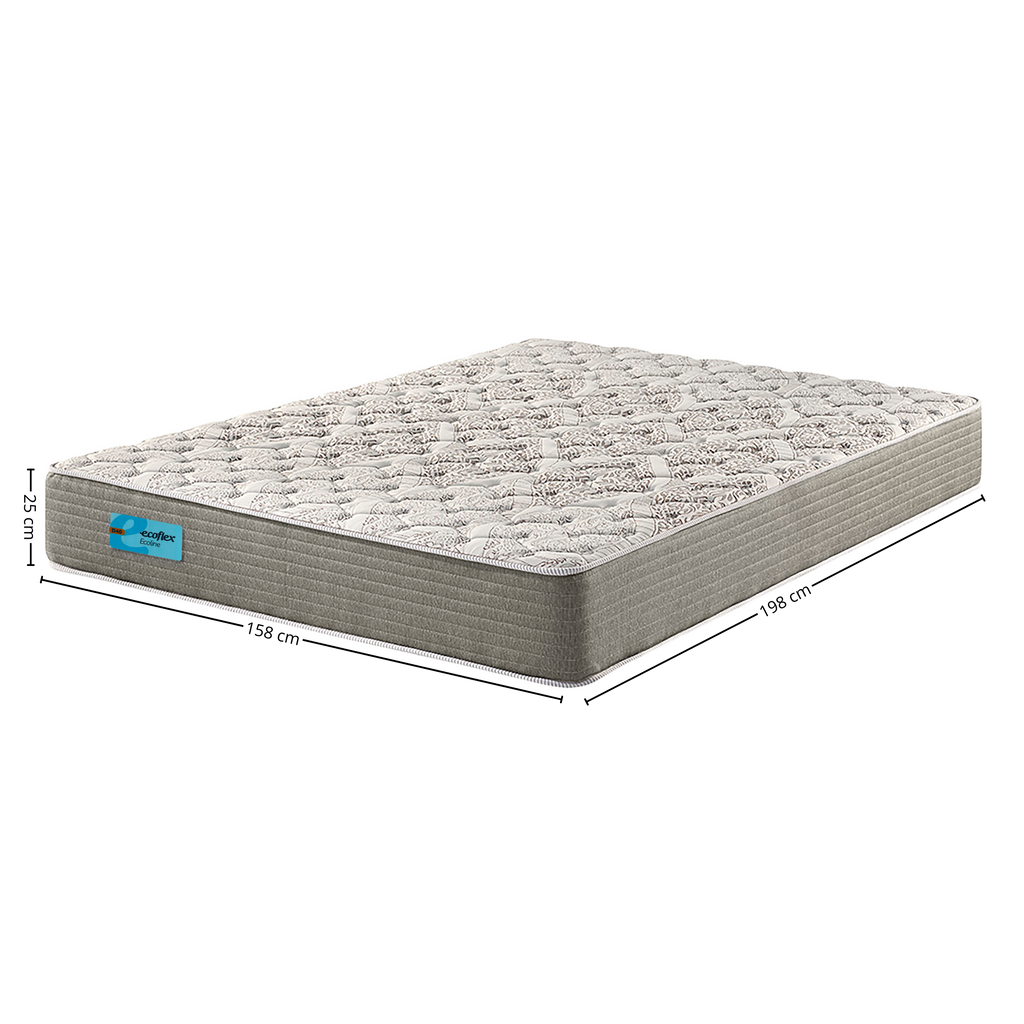 Colchão Espuma Ecoline D-40 Ecoflex Queen 158x198x25cm Cinza