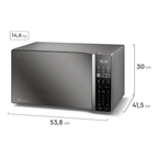 Micro-ondas Electrolux 34L Efficient ME34S Função Descongelamento Assistido Cinza Espelhado 220V