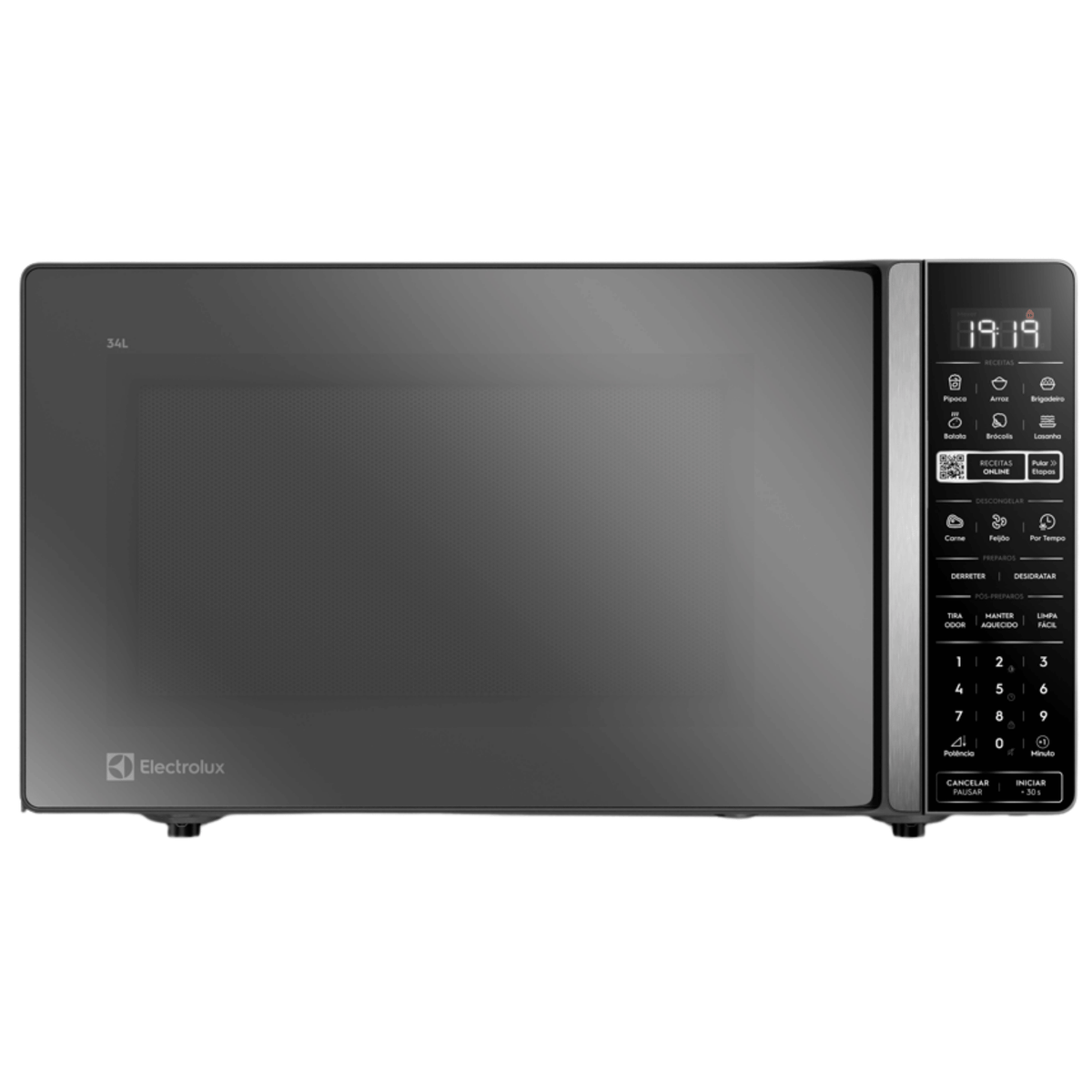 Micro-ondas Electrolux 34L Efficient ME34S Função Descongelamento Assistido Cinza Espelhado 220V