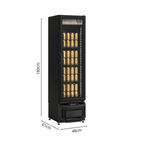 Cervejeira Expositora Gelopar 230L GCB-23EV Porta de Vidro Iluminação em LED Preto 220V