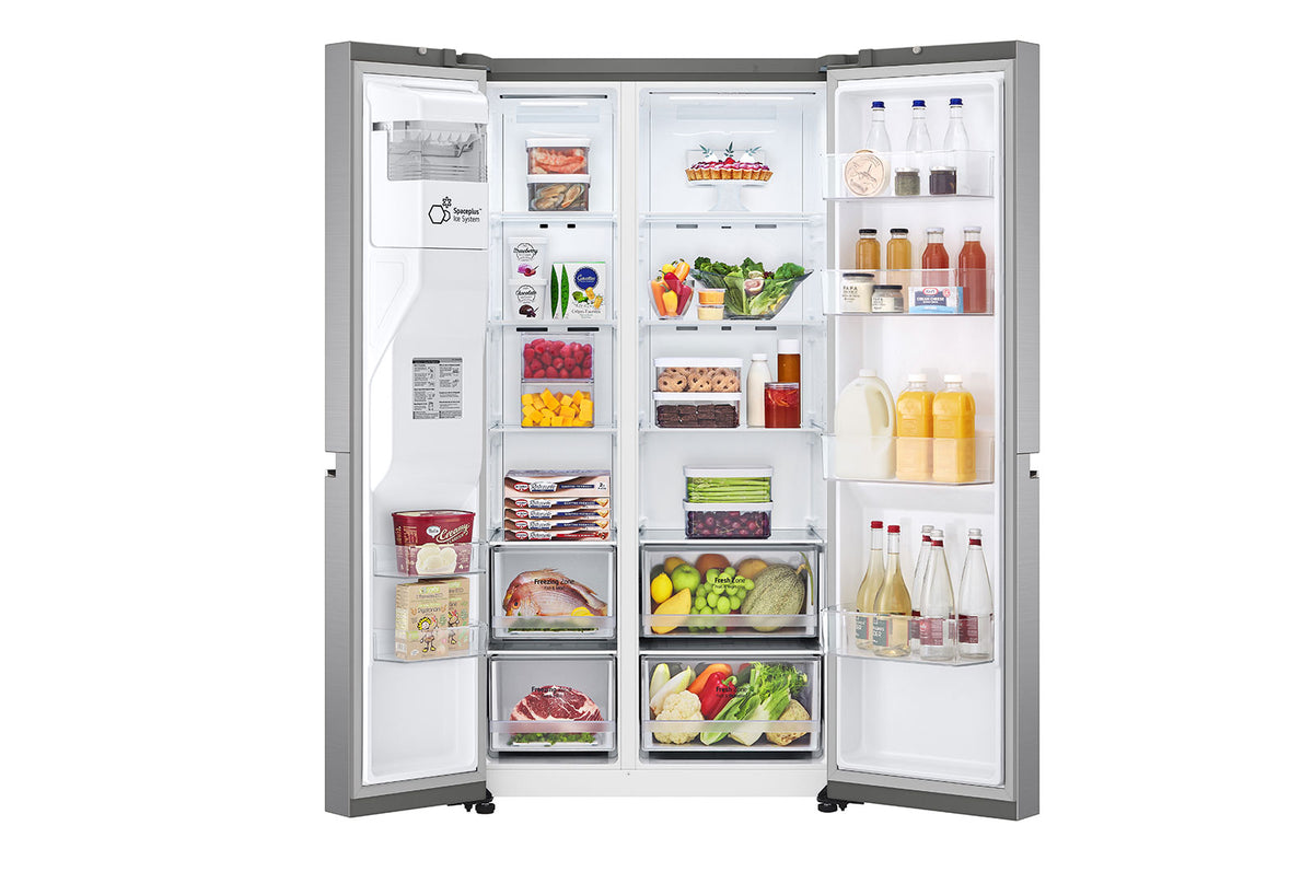 Refrigerador LG 611L Side By Side UVnano ThinQ AI Inverter Aço Escovado 220V