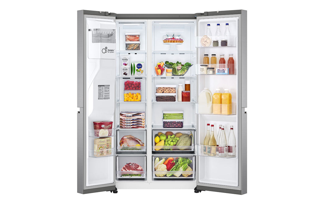 Refrigerador LG 611L Side By Side UVnano ThinQ AI Inverter Aço Escovado 220V