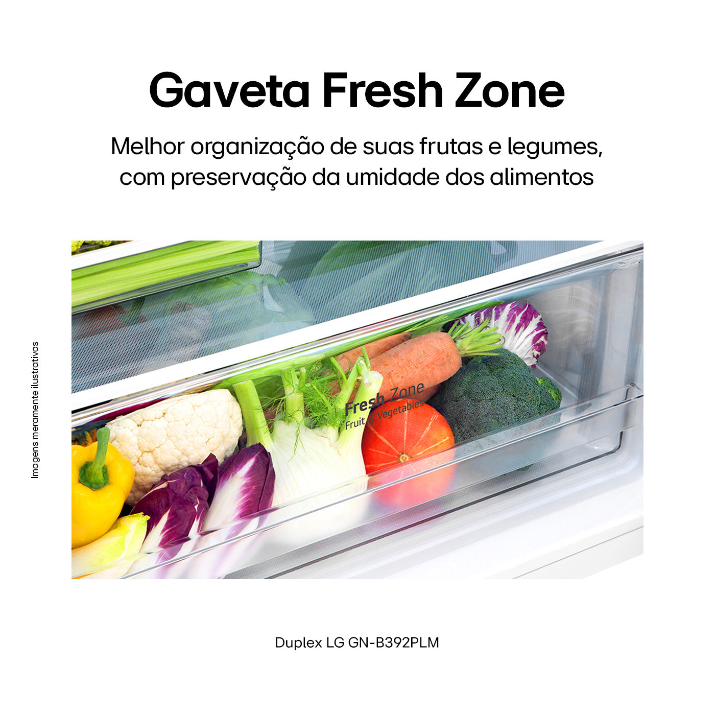 Refrigerador LG 395L Duplex Inverter Inox 220V