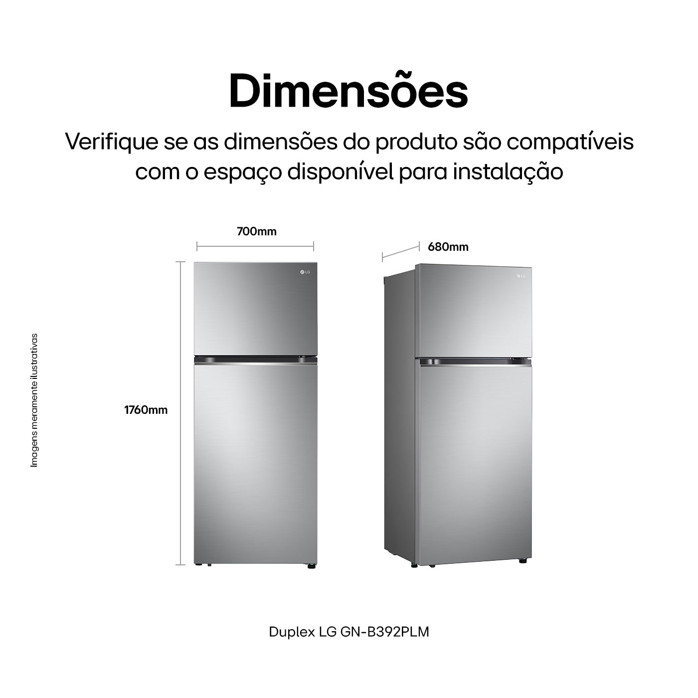 Refrigerador LG 395L Duplex Inverter Inox 220V