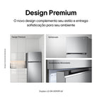 Refrigerador LG 395L Duplex Inverter Inox 220V