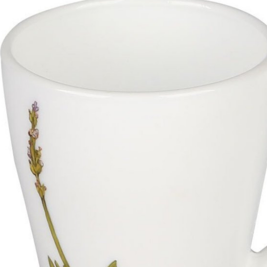 Caneca em Vidro Opalino Flora Full-Fit 350ml Amarilis