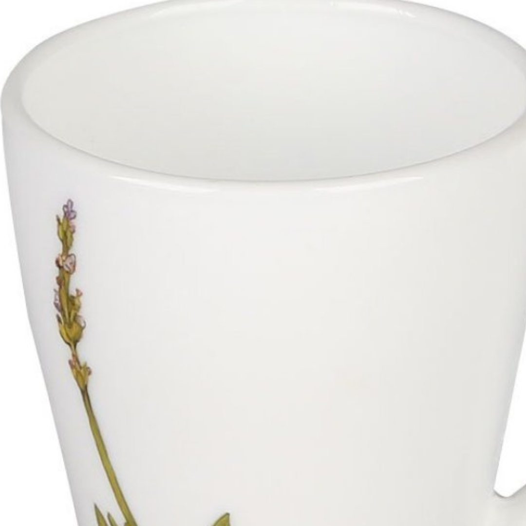 Caneca em Vidro Opalino Flora Full-Fit 350ml Amarilis