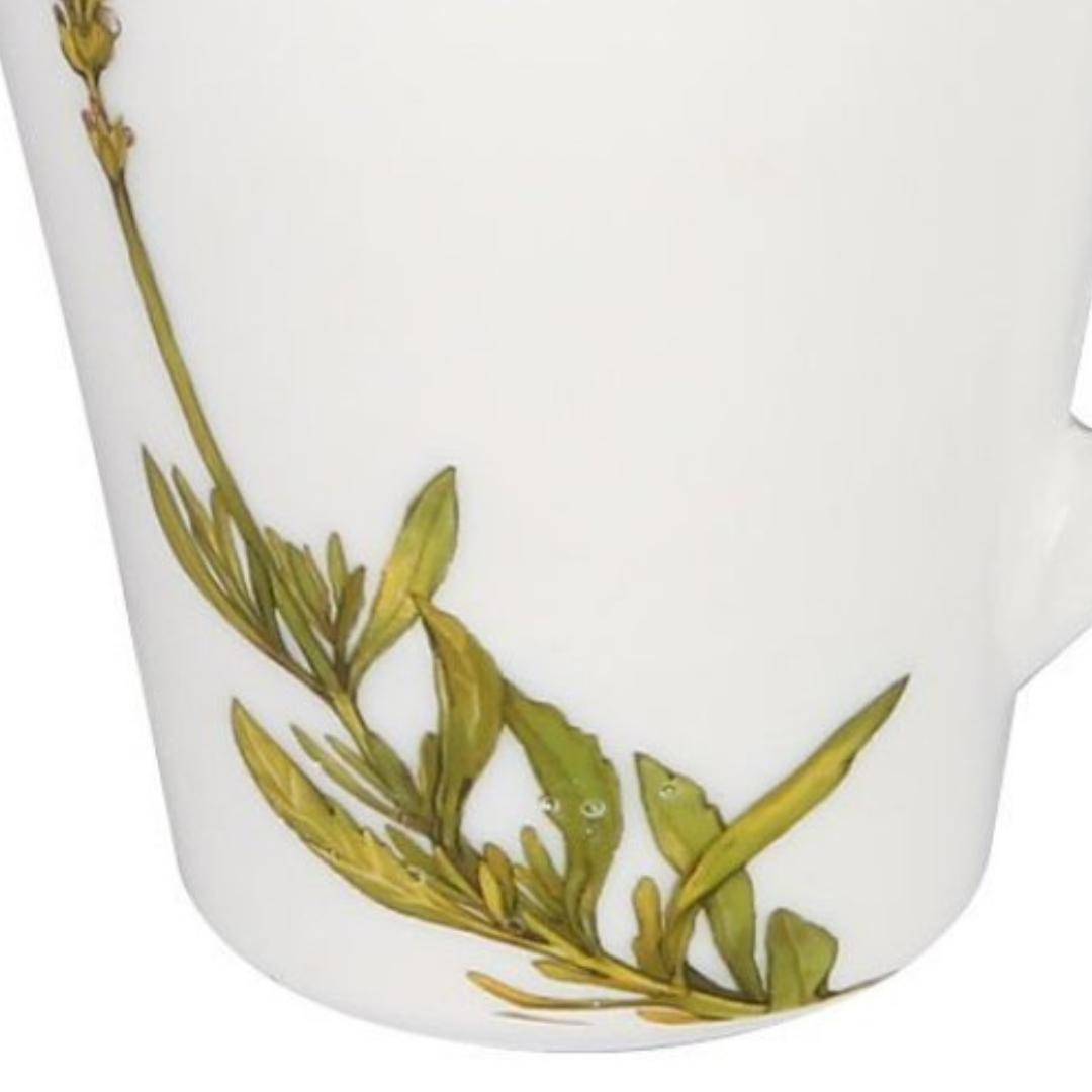 Caneca em Vidro Opalino Flora Full-Fit 350ml Amarilis