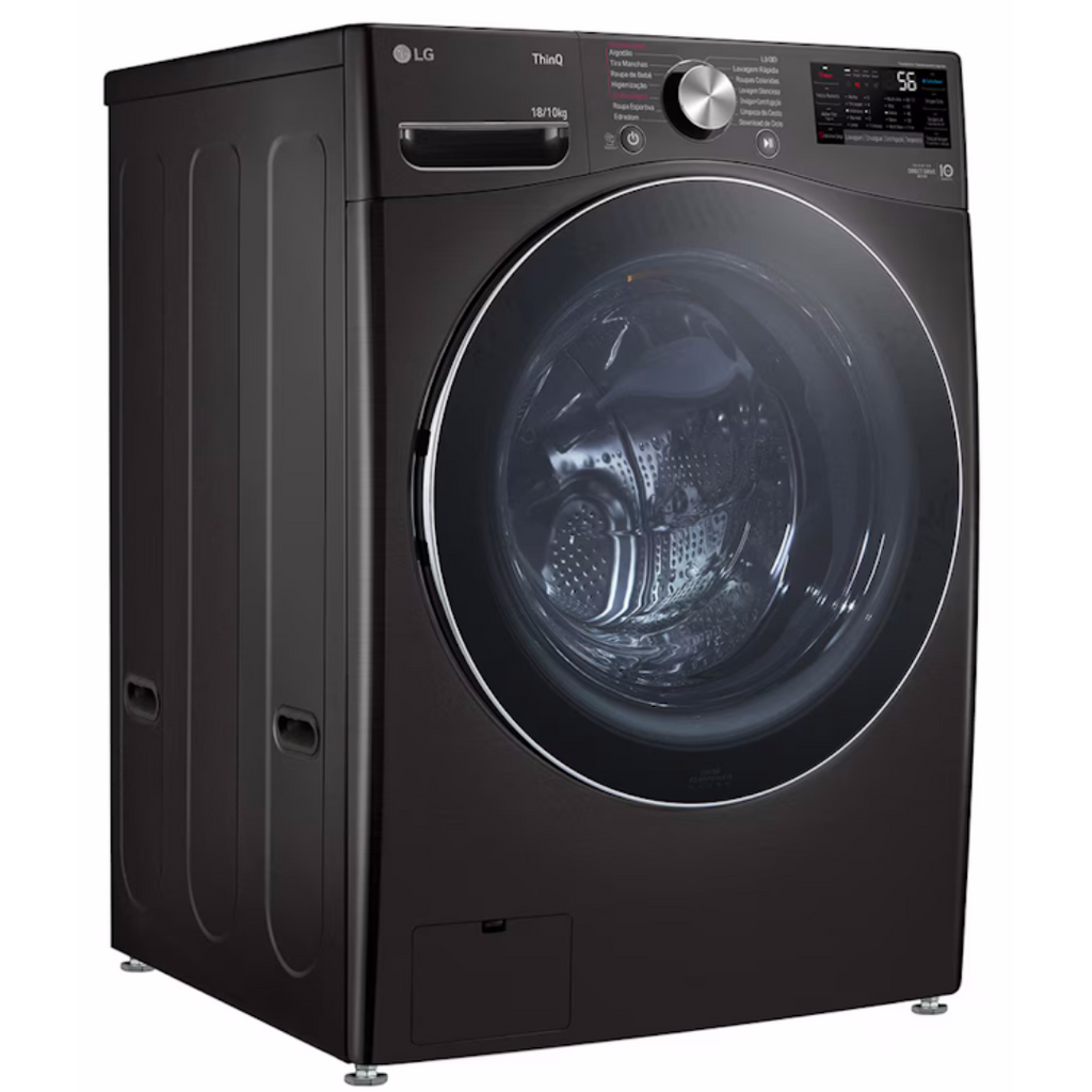 Lava e Seca LG 18Kg Inverter WD18BV2S6B AIDD Inteligência Artificial Preto 220V