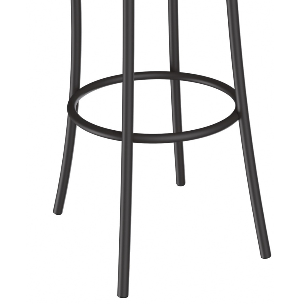Banqueta Industrial Crome Petra Kappesberg Preto Courino Preto