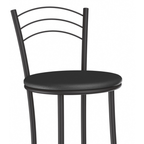 Banqueta Industrial Crome Petra Kappesberg Preto Courino Preto
