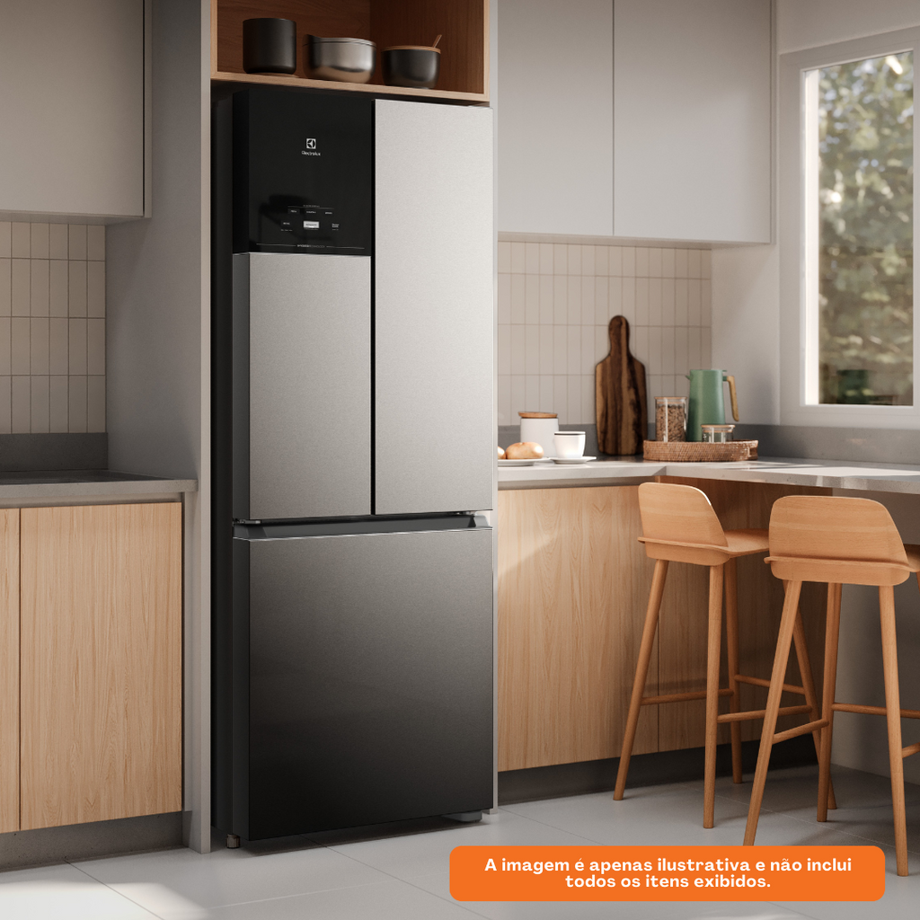 Refrigerador Electrolux 480L IM7 Inverter Efficient AutoSense Inox Look 220V