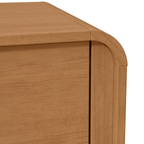 Mesa de Cabeceira Loop Lopas 55cm 2 Gavetas Amêndoa Clean