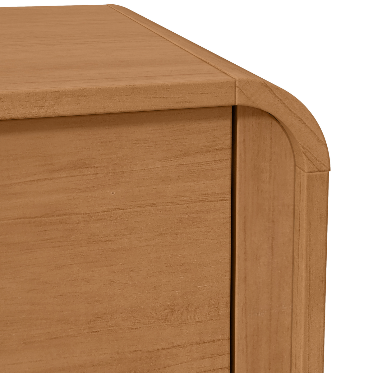 Mesa de Cabeceira Loop Lopas 55cm 2 Gavetas Amêndoa Clean