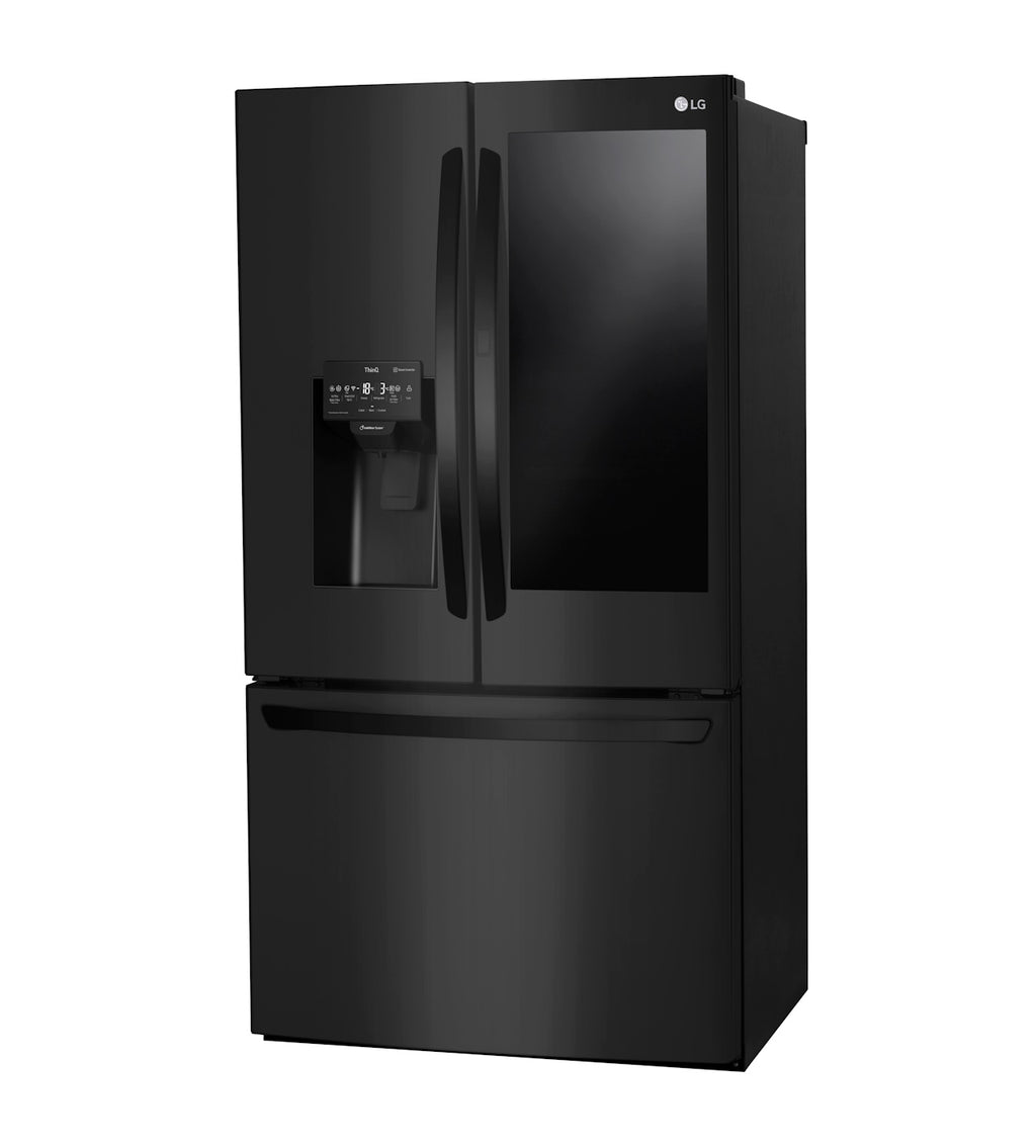 Refrigerador LG 660L 3 Portas French Door Inverse InstaView Inverter Água e Gelo na Porta Inox Black 220V