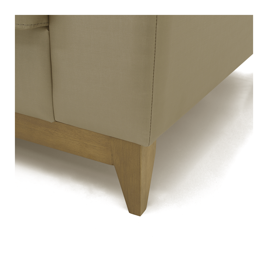 Sofá Living MH4219 240cm Herval 2 Assentos Base Madeira Bege