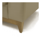 Sofá Living MH4219 240cm Herval 2 Assentos Base Madeira Bege