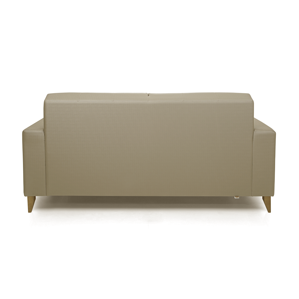 Sofá Living MH4219 240cm Herval 2 Assentos Base Madeira Bege