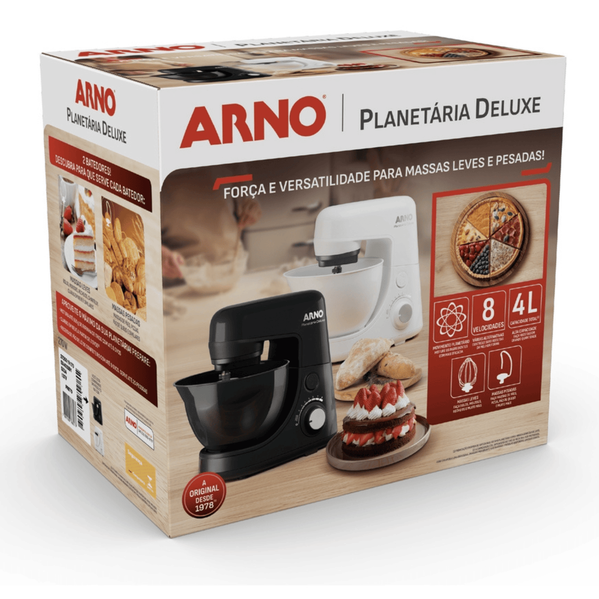 Batedeira Planetária Arno SX34 Nova Deluxe Preto 220V